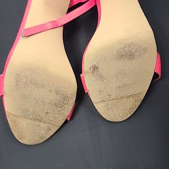 Madden Girl Women's Beella Bright Neon Pink Patent Leather Block Heel Sandal 9 - Picture 10 of 15